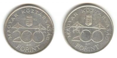 1993. 200Ft Ag "MNB" (2x) T:2-