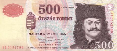 1998. 500Ft (3x) "ED, EE, EF" sorozat T:II,II-