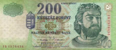 2001. 200Ft (2x) "FA, FB" sorozat T:II,III