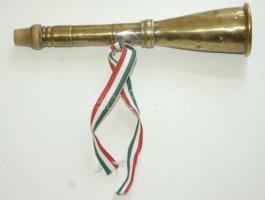 cca. 1900 Régi réz vasutas kürt