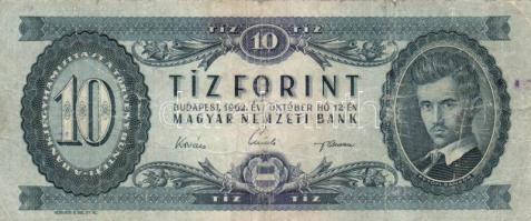 1962. 10Ft "kékszínű" T:IV