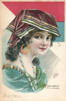Serbian girl litho s: Cherubini