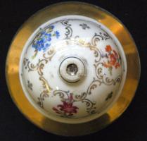 Herendi  kézzel festett Persil-mintás sorszámozott bonbonier alj nem hozzátartozó kézzel festett tet...