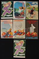 7db klf gyümölcs reklámlap képeslap hátoldalán