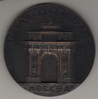 Szovjetunió "Moszkva" modern nagyalakú bronzplakett T:2
