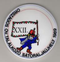 "Orsz.Öv.Találkozó" modern Hollóházi porcelán plakett