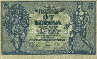1919. 5K "...más törvényes pénznemekre..." elcsúszott nyomattal T:III
