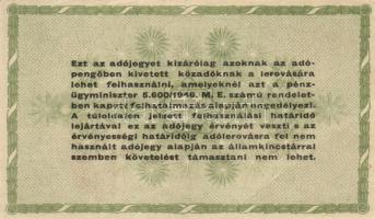 1946. 10.000AP (2x) sorszámos és nélküli változat + 50.000AP + 100.000AP (2x) kétféle papír + 500.00...