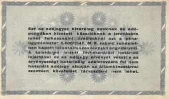 1946. 10.000AP (2x) sorszámos és nélküli változat + 50.000AP + 100.000AP (2x) kétféle papír + 500.00...