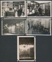 ~1930 Újvidéki Apponyi testvérek cipőboltjának kirakatáról és belső elrendezéséről készült 5db fotó