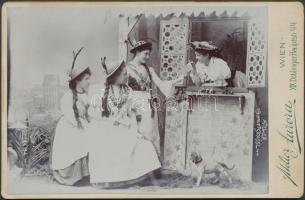 cca 1890 Wien XIX. Atelier reklámfotó / commercial photo 17x11 cm