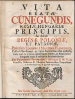 Franciscum Petrykovski: Vita Beate Cunegundis, regiae Hungariae..., Tyrnaviae 1744, Typis Academicis Societatis Jesu, modern egészbőr kötésben