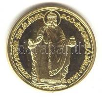 "Magyar aranypénzek utánveretben - Szent István jubileumi 100 pengő" aranyozott Ag emlékér...