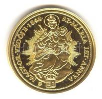 "Magyar aranypénzek utánveretben - V. Ferdinánd dukát" aranyozott Ag emlékérem (5.5g) T:PP...