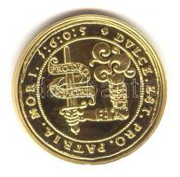 "Magyar aranypénzek utánveretben - Bocska István 10 dukát" aranyozott Ag emlékérem (5.5g) T:PP csak 2009db!