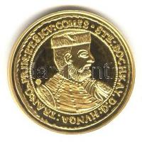 "Magyar aranypénzek utánveretben - Bocska István 10 dukát" aranyozott Ag emlékérem (5.5g) ...