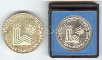 1980. 200Ft Ag (dísztokban) + 500Ft Ag "Téli Olimpia - Lake Placid" pár T:PP