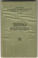 Tanárok özvegyeit segítő egysületi igazolvány 1912.