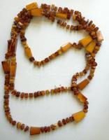 Borostyán nyaklánc / Amber necklace 180cm cca 130g