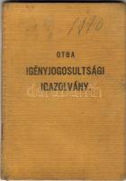 OTBA-Betegsegélyezési alap igazolvány 1939.