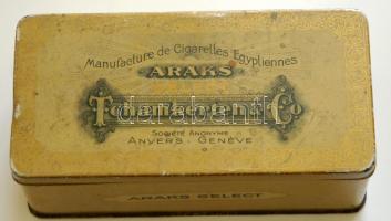cca 1925 Egyiptomi fém cigarettás doboz 15x8x6cm