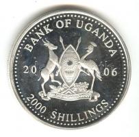 Uganda 2006. 2000Sh Ag &quot;Futball hírességei - Olaszország 1990-es évek&quot; T:PP Uganda 2006. 2000 Shilling Ag &quot;Hall of Fame of football - Italy 1990s&quot; C:PP