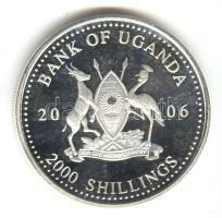 Uganda 2006. 2000Sh Ag "Futball hírességei - Magyarország 1960-es évek" T:PP Uganda 2006. 2000 Shilling Ag "Hall of Fame of football - Hungary 1960s" C:PP