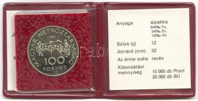 1984. 100Ft "Kőrösi Csoma Sándor" T:PP Eredeti tokban, tanúsítvánnyal!
