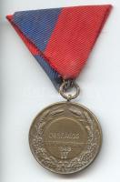 1943. "Országos Leventeverseny" Br díjérem (35mm) mellszalaggal szign.: Berán Lajos T:2