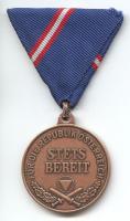 Ausztria 1963. Katonai Szolgálati érdemérem "Stets Bereit" mellszalaggal T:2 Austria 1963. Military Service Bronze Medal with robbon C:XF