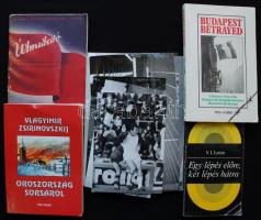 Nagy vegyes nyomtatvány tétel: Életek és korok minikönyv sorozat, Budapest Betrayed- egy fogoly tört...