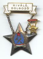 1950-es évek "Kiváló Dolgozó" kitüntetés Rákosi címerrel,miniatűrrel T:2+