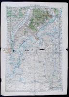 cca: 1910 Magyar Királyi Honvéd Térképészeti Intézet: Nyírbátor és Debrecen 2 db katonai térkép. 62x...