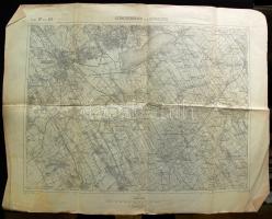 cca.1900 K. u. K. Millitärgeographisches Institut: Székesfehérvár und Seregélyes 1db katonai térkép. 62x43cm  Jó állapotban. / Military maps