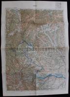 cca.1900 K.u K. militär- geographisches Institut: Orosva 1db színezett katonai térkép. 62x43 Jó állapotban./ Military map