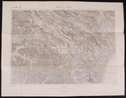 cca.1895 K.u. K. militär- geographisches Institut: Pincuente und Volsca 1db katonai térkép. 62x43 Jó állapotban./ Military map