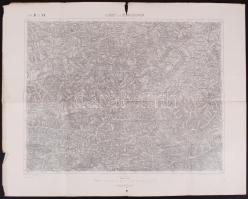 cca.1895 K. u. K. militär- geographisches Institut: Ujsoly und Stara-Bistrica 1db katonai térkép. 62x43 Jó állapotban, kis szakadással./ Military map
