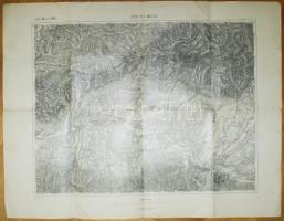 cca.1895 K. u. K. militär- geographisches Institut: Liptó Szt. Miklós 1db katonai térkép. 62x43 Jó állapotban./ Military map