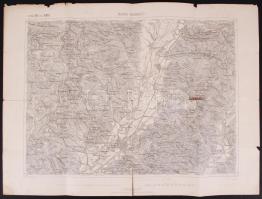 cca.1895 K. u. K. militär- geographisches Institut: Maros-Vásárhely, Dürnkrut und Bösing 2db katonai térkép. 62x43 Szakadásokkal, egyik térkép két részletben./ Military map