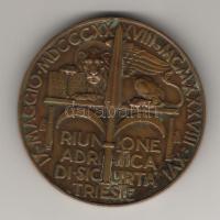 Olaszország 1938. "Triest" bronzplakett T:3