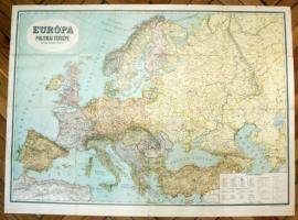 cca.1940 Európa politikai térképe 115x76cm Szakadásokkal,  színes térkép/
Military map