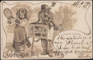 Musician dogs Emb. litho