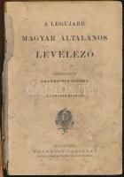 Brankovics György: A legújabb magyar általános levelező. Frankfurt- Társulat, Budapest. Magán és ker...