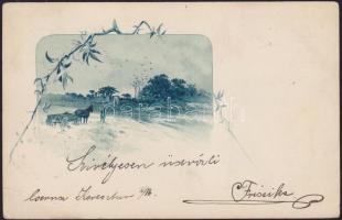 Csernakeresztúr (Cristur), litho (EB)