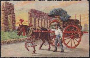 Merchant in Italy, litho, artist signed