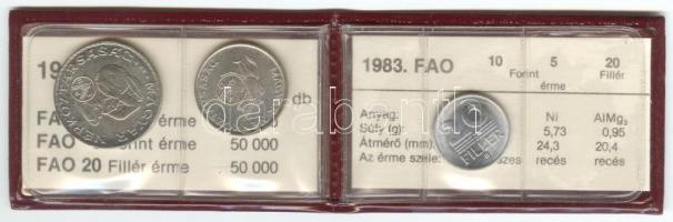 1983 "FAO" sor 20f, 5Ft, 10Ft eredeti plasztikcsomagolásban, tanúsítvánnyal T:BU