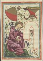 Minnesänger énekek - 5 db régi, megíratlan grafikai képeslap