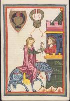 Minnesänger énekek - 5 db régi, megíratlan grafikai képeslap