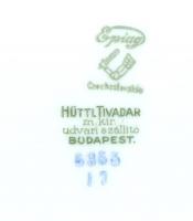 Hüttl Tivadar kir. udvari szállító festett Epiag porcelán teás kancsó / Epiag Hüttl Tivadar chinawar...