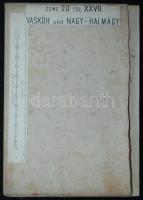 cca.1895 K. u. K. militär- geographisches Institut: Vaskóh és Nagy-Halmágy katonai vászon térkép. /
...